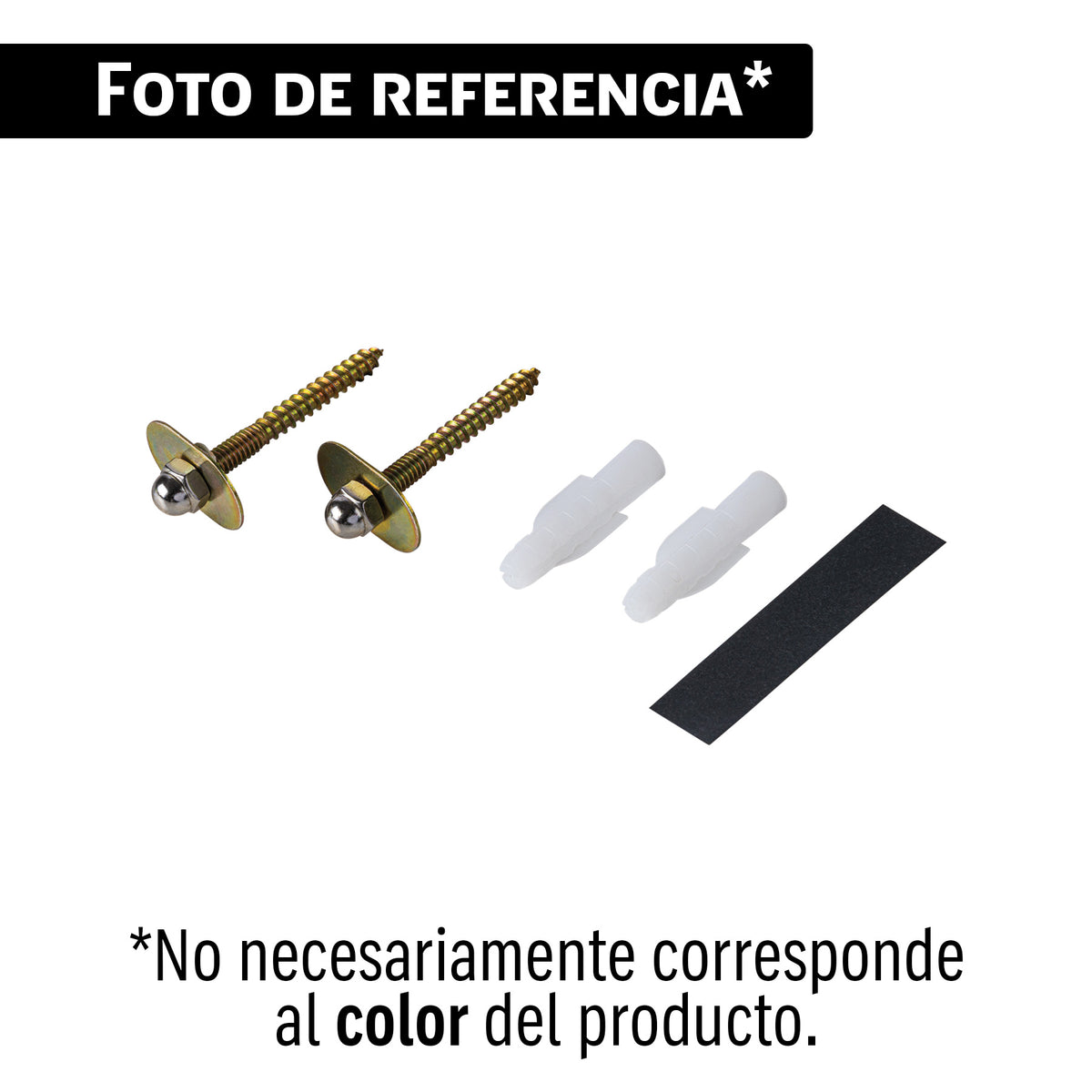 Bolsa con 2 pijas y taquetes 1/4'x65mm para WC a piso, FOSET