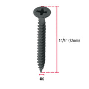 100pijas#6x1-1/4'cabeza plana phillips multiusos cuerda fina
