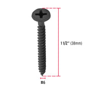 100pijas#6x1-1/2'cabeza plana phillips multiusos cuerda fina