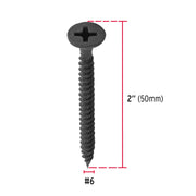 100 pijas #6 x 2'cabeza plana phillips multiusos cuerda fina