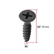 100 pijas#8x3/4'cabeza plana phillips multiusos cuerda fina