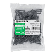100pijas#8x1-1/4'cabeza plana phillips multiusos cuerda fina