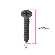 100pijas#8x1-1/4'cabeza plana phillips multiusos cuerda fina