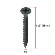 100pijas#8x1-1/2'cabeza plana phillips multiusos cuerda fina