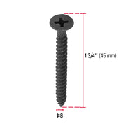 100pijas#8x1-3/4'cabeza plana phillips multiusos cuerda fina