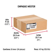Bolsa 200 pijas para lámina cabeza plana #6 x 3/4', FIERO