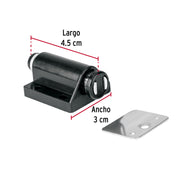 Pistón Magnético para puerta / cajón, negro. HERMEX