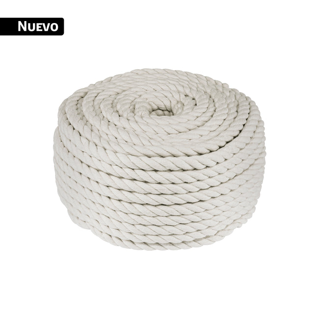 Piola de algodón de 10 mm, rollo, natural, 1 kg, FIERO