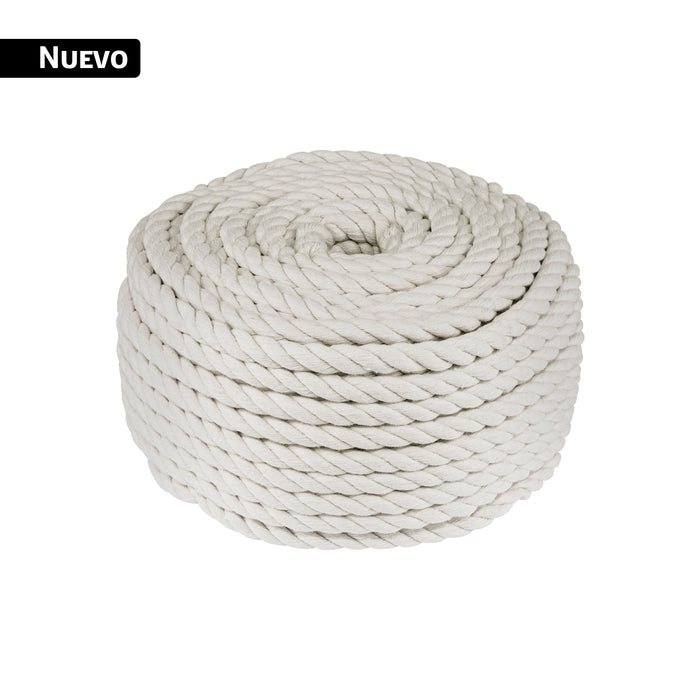 Piola de algodón de 10 mm, rollo, natural, 1 kg, FIERO