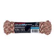 Piola de nylon paracord de 4mm x 15m camo, madeja, FIERO