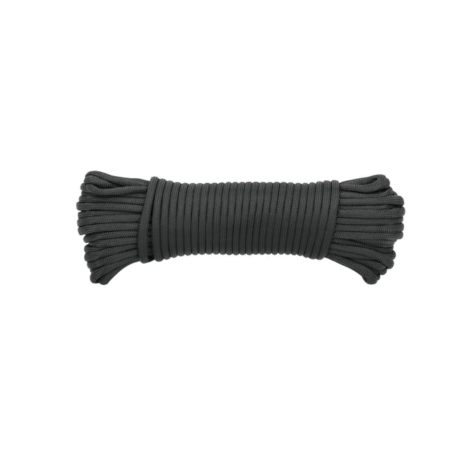 Piola de nylon paracord de 4mm x 15m negro, madeja, FIERO