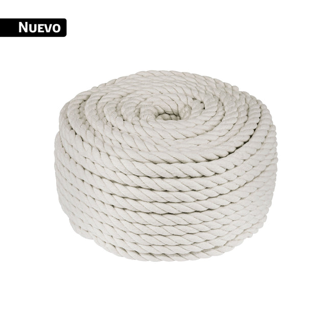 Piola de algodón de 8 mm, rollo, natural, 1 kg, FIERO