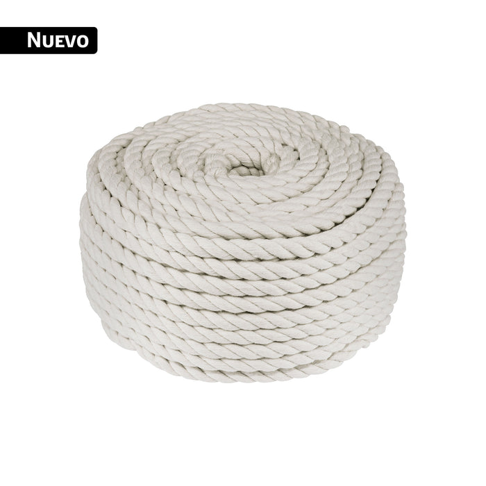 Piola de algodón de 8 mm, rollo, natural, 1 kg, FIERO