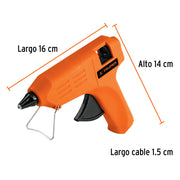 Pistola eléctrica de 25W para silicón de 1/2', 220V, TRUPER