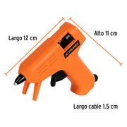 Pistola eléctrica de 15W para silicón de 5/16', 220V, TRUPER