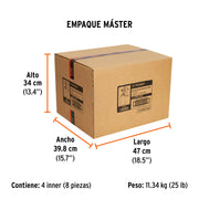 Pistola p/pintar succión HVHP vaso alum, 1.8mm, 3 vál TRUPER