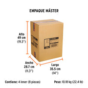 Pistola p/pintar succión HVLP vaso aluminio, 1.4 mm, TRUPER