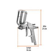 Pistola para retoque LVMP vaso aluminio, 0.5 mm, TRUPER