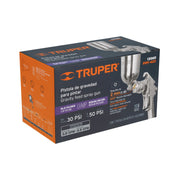 Pistola para pintar LVMP vaso aluminio, 2 mm, TRUPER