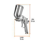 Pistola para pintar LVMP vaso aluminio, 2 mm, TRUPER