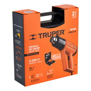 Pistola de calor 2000W con 9 accesorios, TRUPER PRO