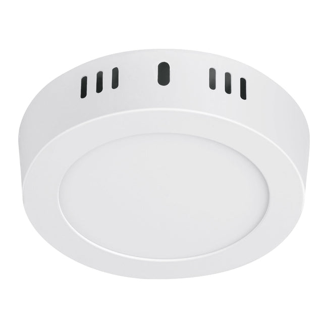 Luminario LED plafón 6W 3000K, redondo, blanco, VOLTECK