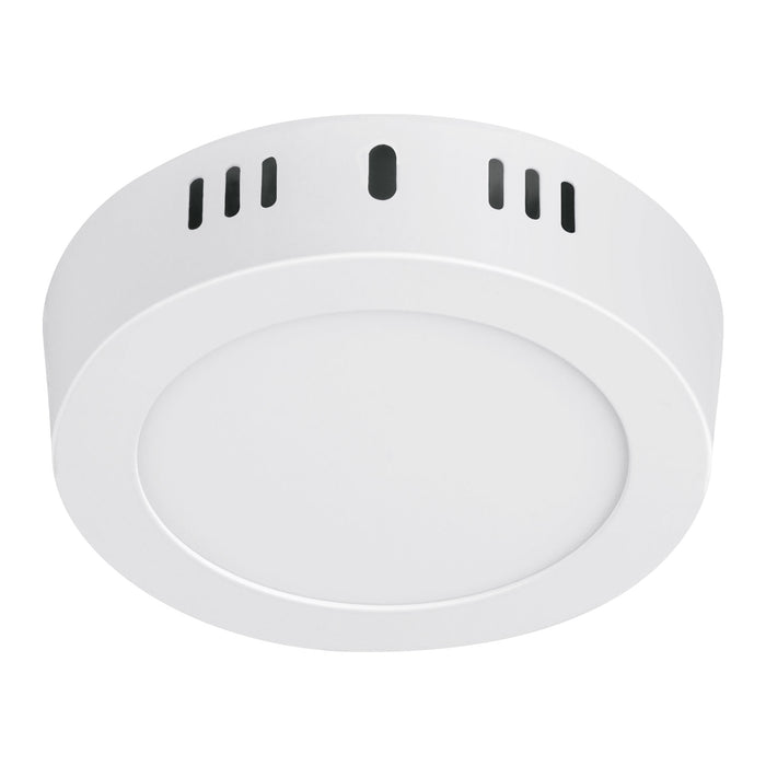 Luminario LED plafón 6W 3000K, redondo, blanco, VOLTECK