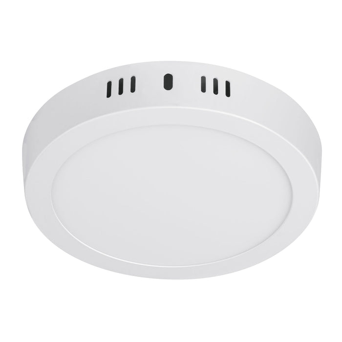 Luminario LED plafón 12W 3000K, redondo, blanco, VOLTECK
