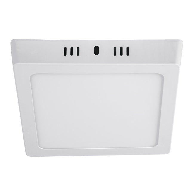 Luminario LED plafón 12W 6500K, cuadrado, blanco, VOLTECK