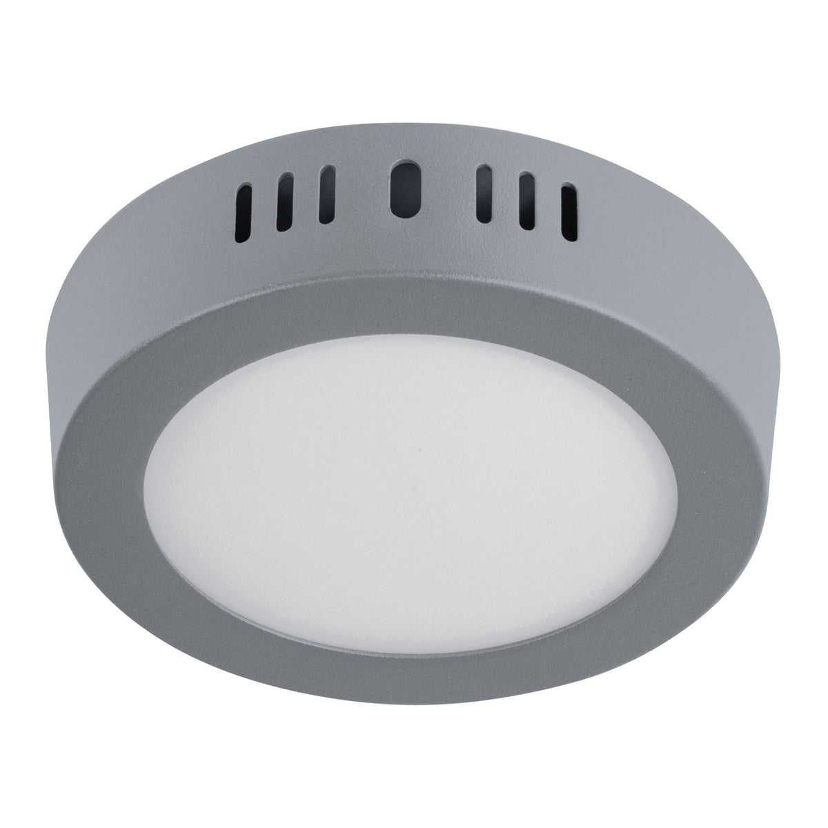 Luminario LED plafón 6W 6500K, redondo, gris, VOLTECK