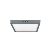 Luminario LED plafón 24W 6500K, cuadrado, gris, VOLTECK