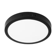 Luminario LED plafón 18W 6500K, redondo, negro, VOLTECK