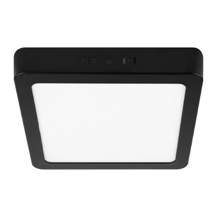 Luminario LED plafón 18W 6500K, cuadrado, negro, VOLTECK