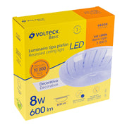 Luminario LED plafón decorativo 8W 3000K, espiral, BASIC