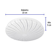 Luminario LED plafón decorativo 8W 3000K, espiral, BASIC
