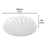 Luminario LED plafón decorativo 8W 6500K, espiral, BASIC