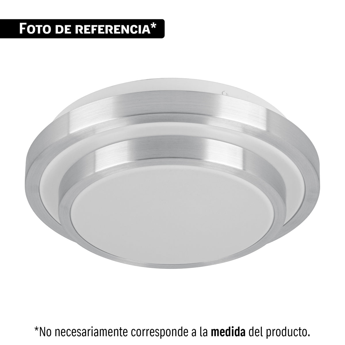 Luminario LED plafón decorativo 9W 6500K, metálico, BASIC