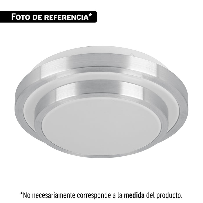 Luminario LED plafón decorativo 9W 6500K, metálico, BASIC