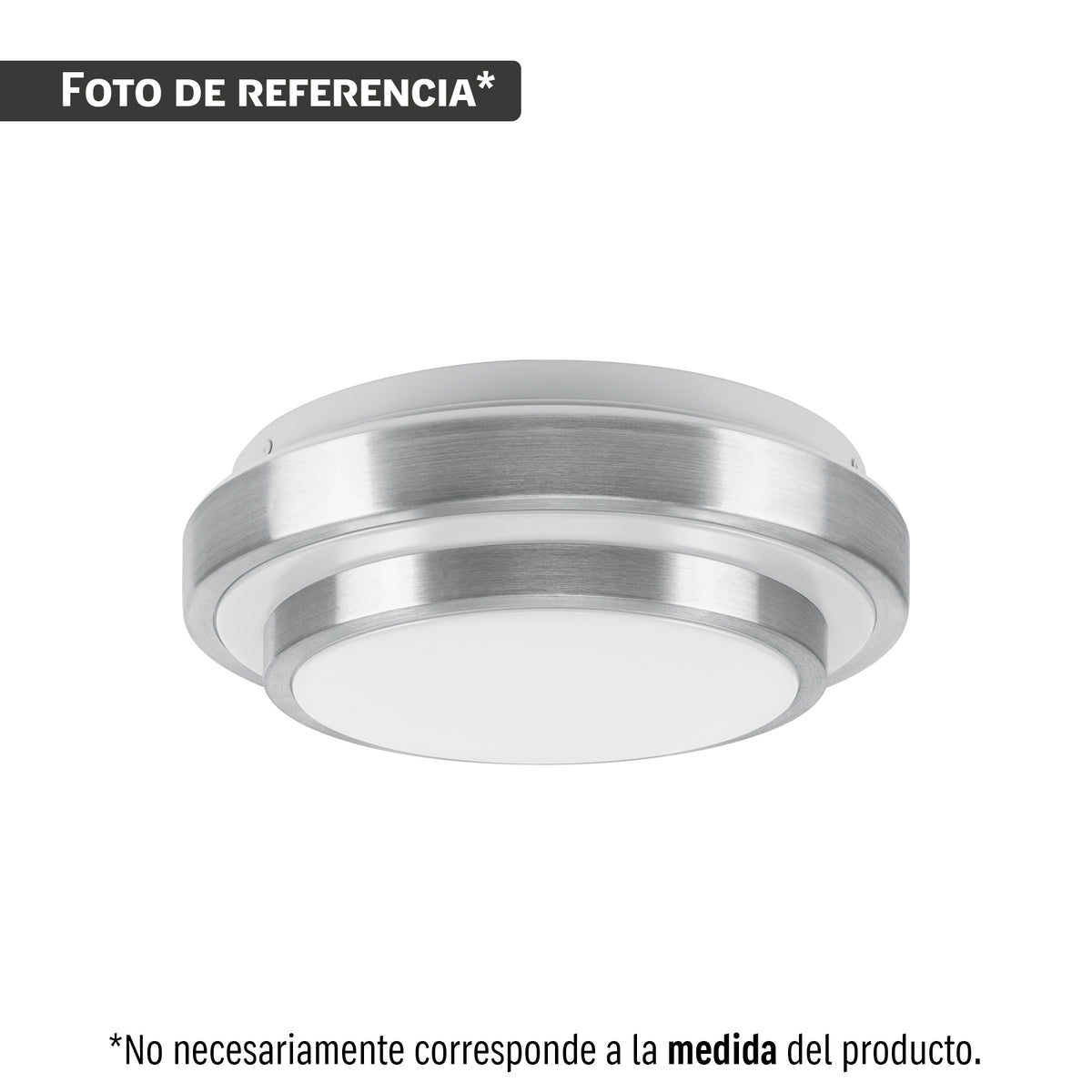 Luminario LED plafón decorativo 15W 6500K, metálico, BASIC