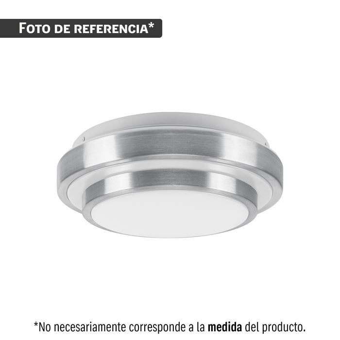 Luminario LED plafón decorativo 15W 6500K, metálico, BASIC