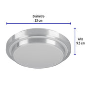 Luminario LED plafón decorativo 22W 6500K, metálico, BASIC