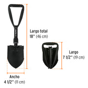 Pala plegable de 18', TRUPER