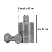 Plomada metálica de 310 g con centro, PRETUL