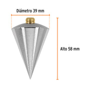 Plomada de acero, 8 oz, TRUPER