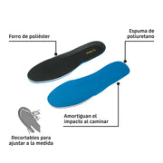 Par de plantillas para tenis, talla 28, PRETUL