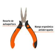 Mini pinza de punta curva 5' mango Comfort Grip, TRUPER