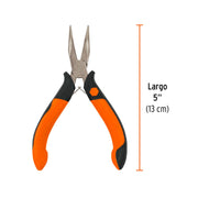 Mini pinza de punta curva 5' mango Comfort Grip, TRUPER
