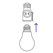 Portalámpara de baquelita, con interruptor de cadena VOLTECK