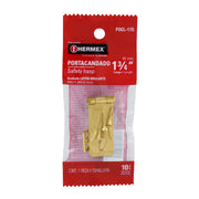 Portacandado de acero latonado 1-3/4', HERMEX