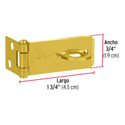 Portacandado de acero latonado 1-3/4', HERMEX